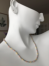 Üç Renk Kısa Dorika Kolye