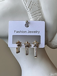 Yıldız ve Taş Detay 3'lü Kalem Küpe