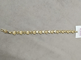 Taş Detay 14K Kalp Bileklik