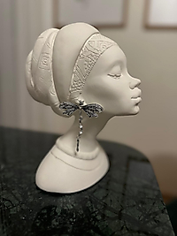 Yusufçuk Küpe İnci Detay Gümüş Rengi Küpe