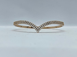 Rose Gold iki Sıra Taş Detay Kelepçe