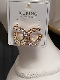 14K Gold Taşlı Küpe