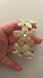 Hasır Çiçekli Kelepçe Kahve