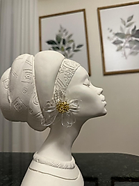 Şeffaf Büyük Çiçek Küpe