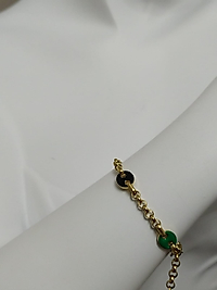 Çelik Yeşil Düğme Model Bileklik