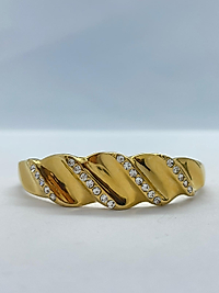 Kalın Burgu Model Taş Detaylı Kelepçe