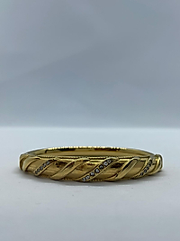 Gold Burgu Model Taş Detay Kelepçe