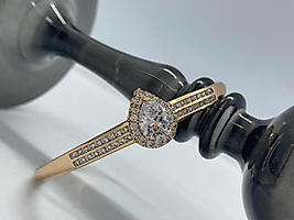 Rose Gold Damla Taş Detay Kelepçe