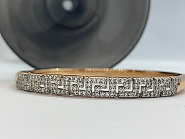 Rose Gold Sıra Taş Detay Kelepçe