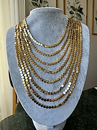 Gold Ezme Çoklu Kolye