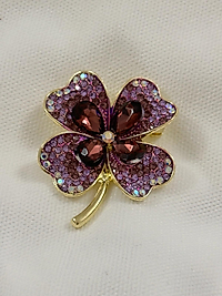 Dört Yaprak Gold Broş