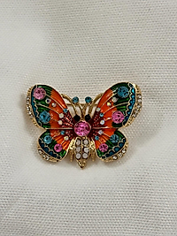 Renkli Kelebek Broş