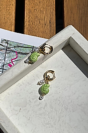 Yeşil Deniz Kabuğu Küpe