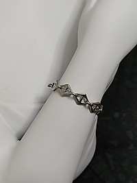 Geometri Kesim Çelik Bileklik