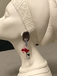 Kalp Balon Detay Astronot Küpe