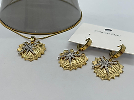 Kalp&Yıldız Çelik Küpe