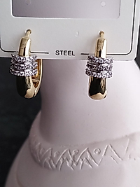 Çelik Taş Detay Küpe