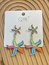 Deniz Yıldızı Renkli küpe