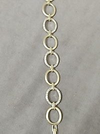 Taş Detay Oval Bileklik 14k