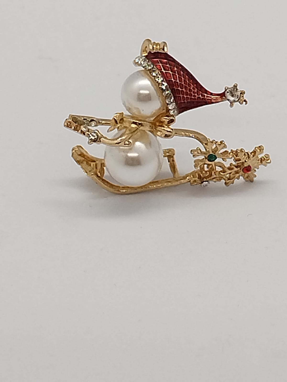 Kayak Yapan Kardan Adam Broş