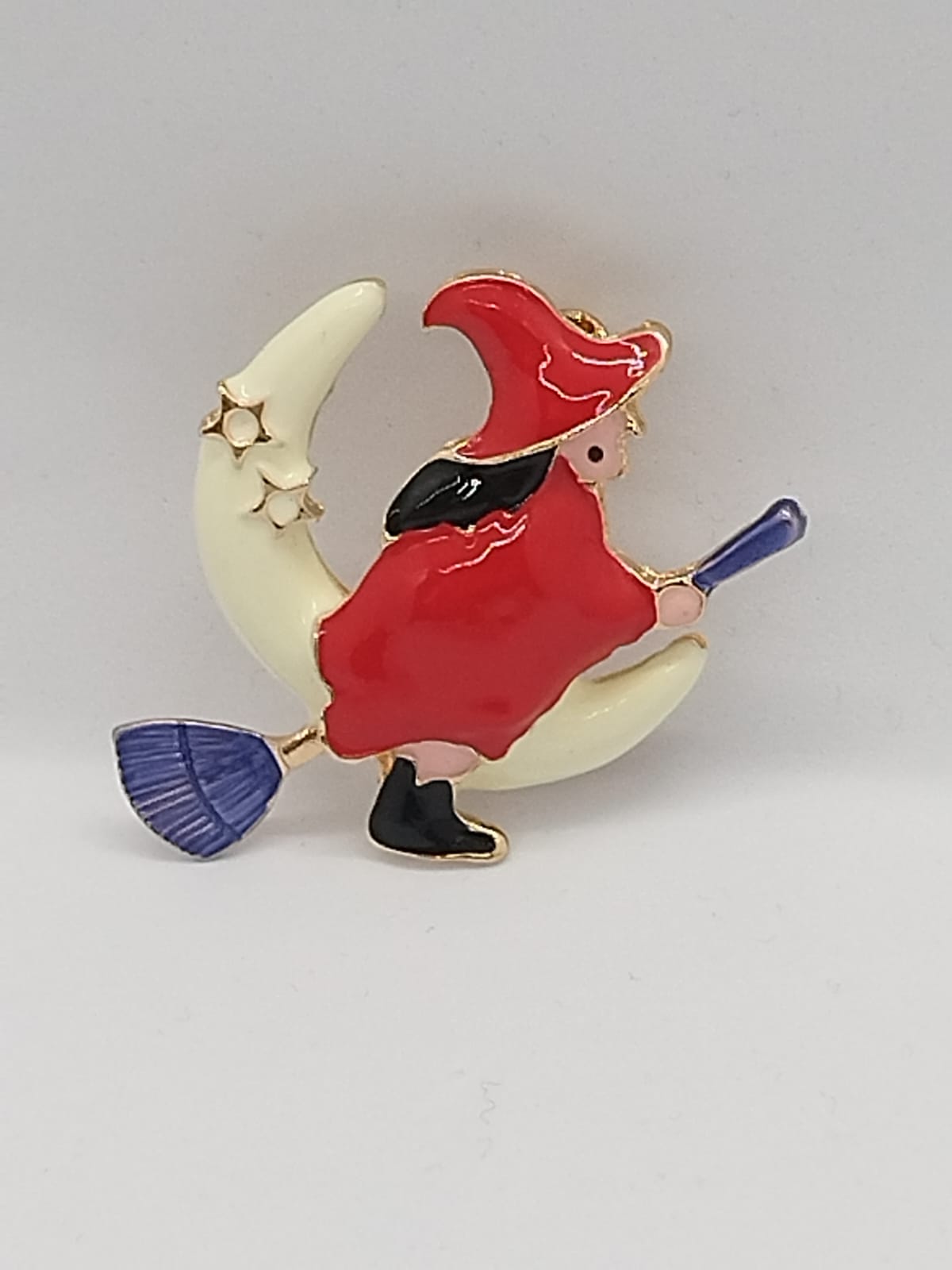 Süpürgeli Cadı Broş