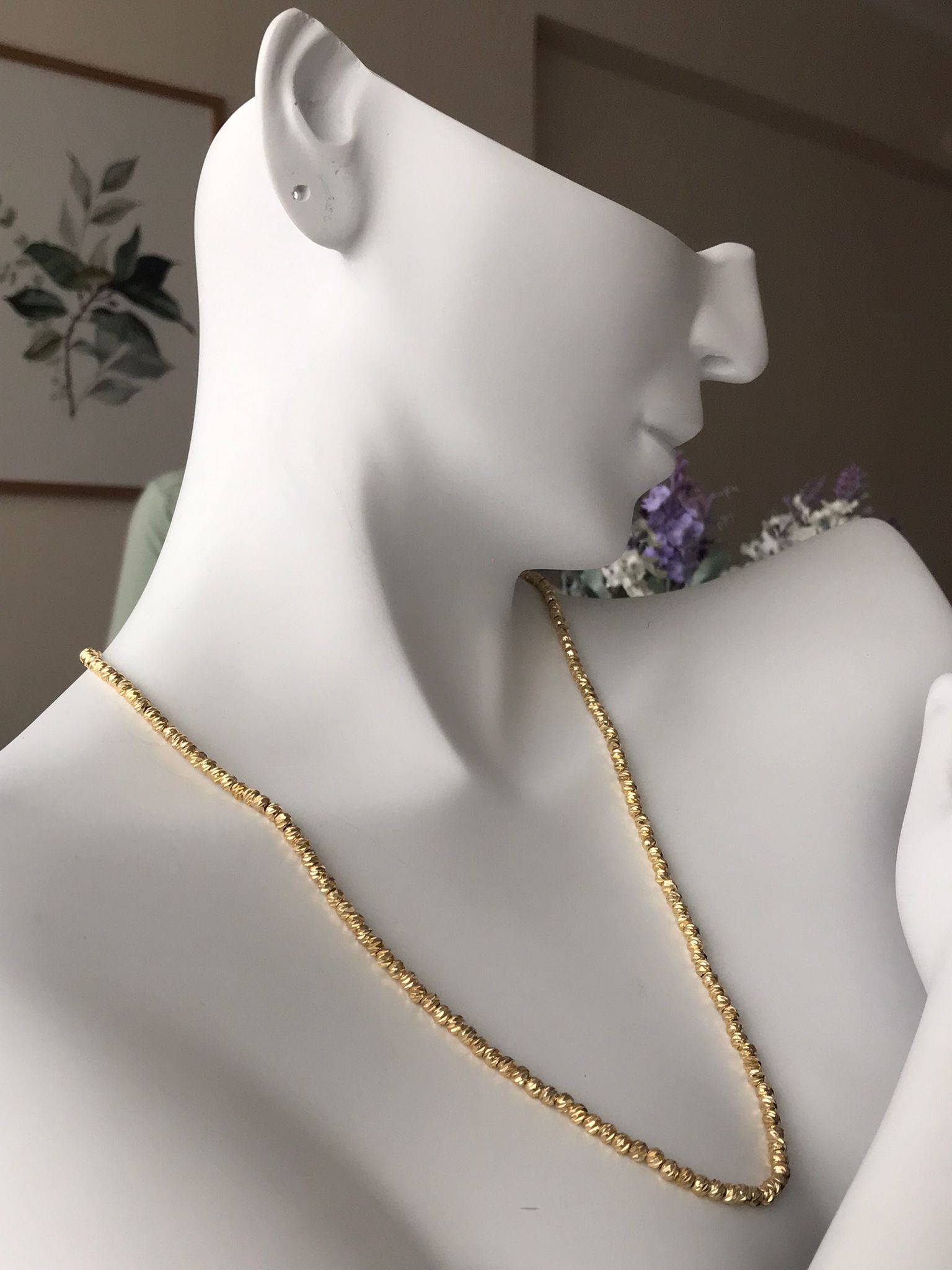 Gold Uzun Dorika Kolye