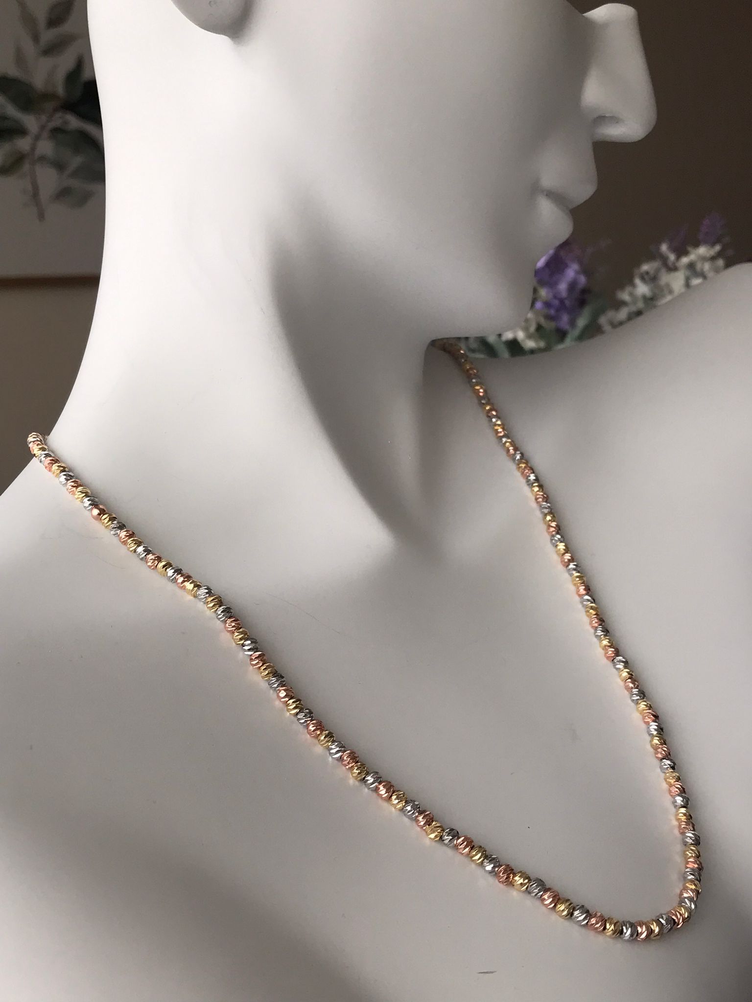 Üç Renk Uzun Dorika Kolye