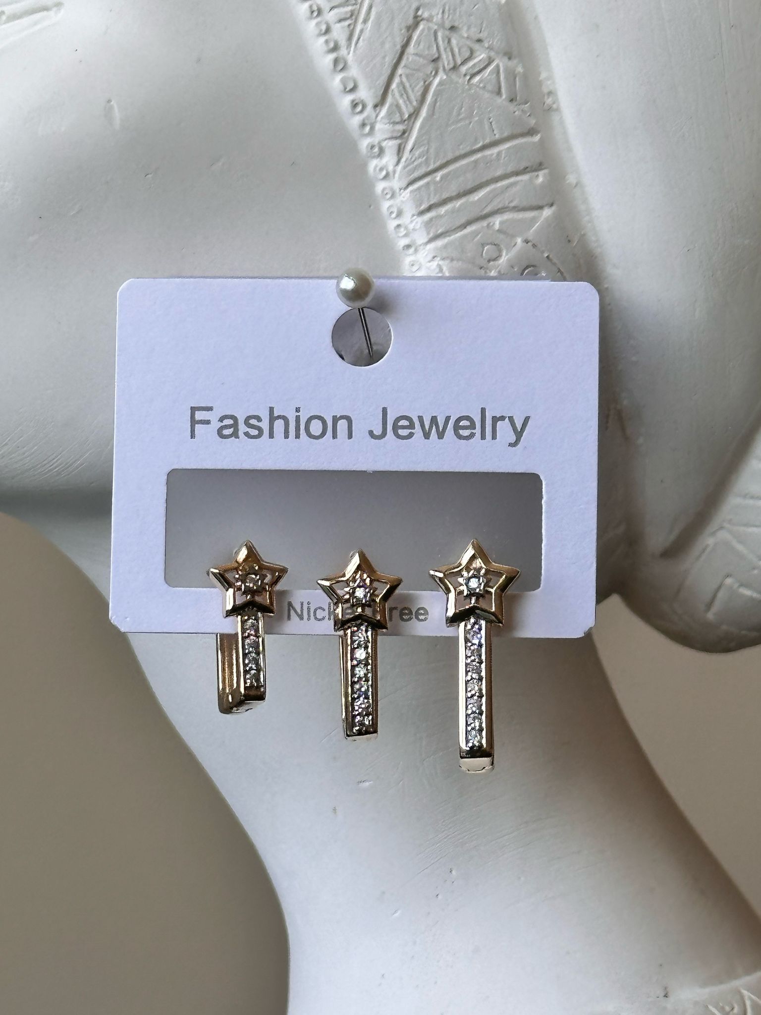 Yıldız ve Taş Detay 3'lü Kalem Küpe