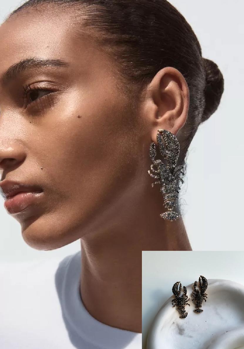 Istakoz Taşlı Marka Küpe