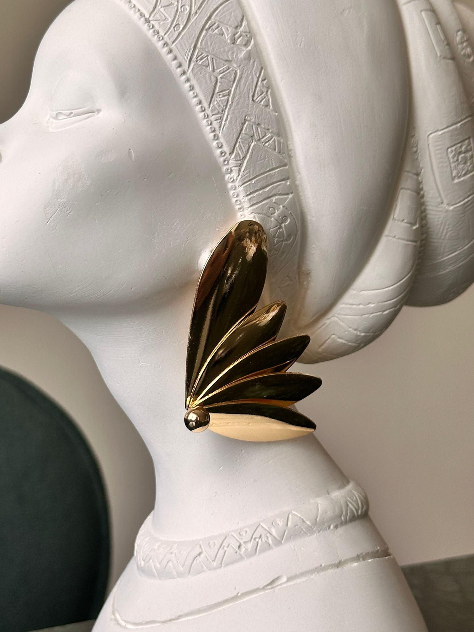 Gold Kelebek Kanadı Küpe