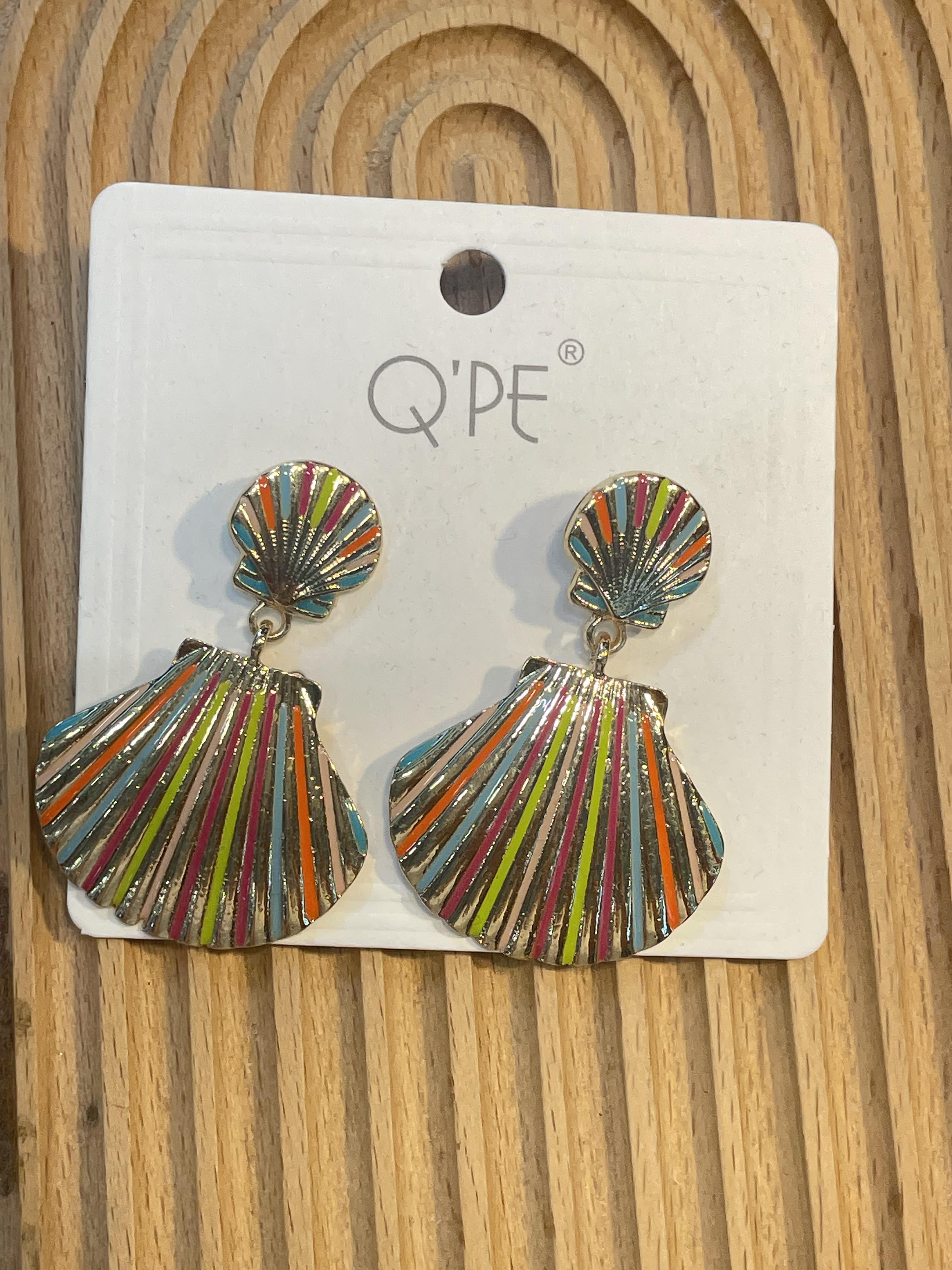 Renkli İstiridye Küpe