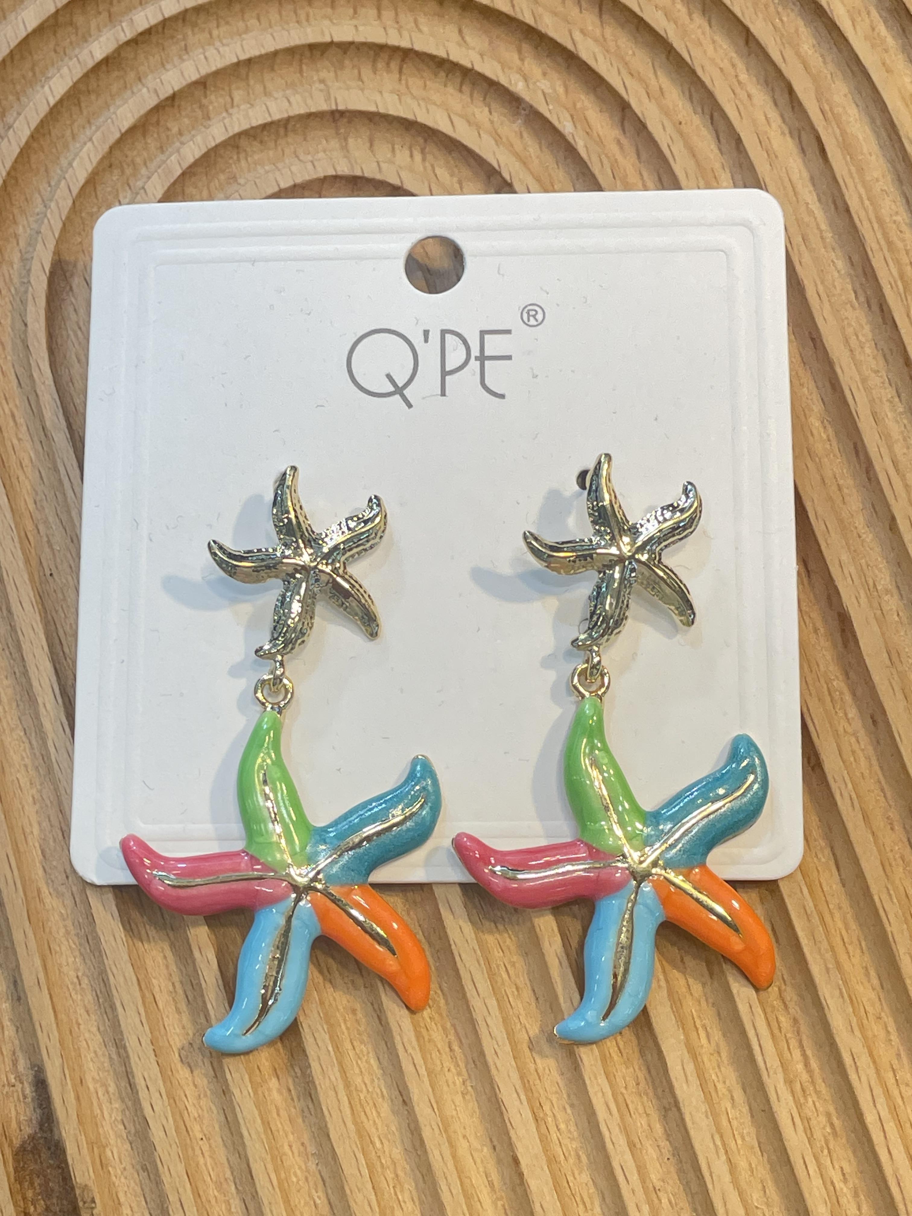 Deniz Yıldızı Renkli küpe