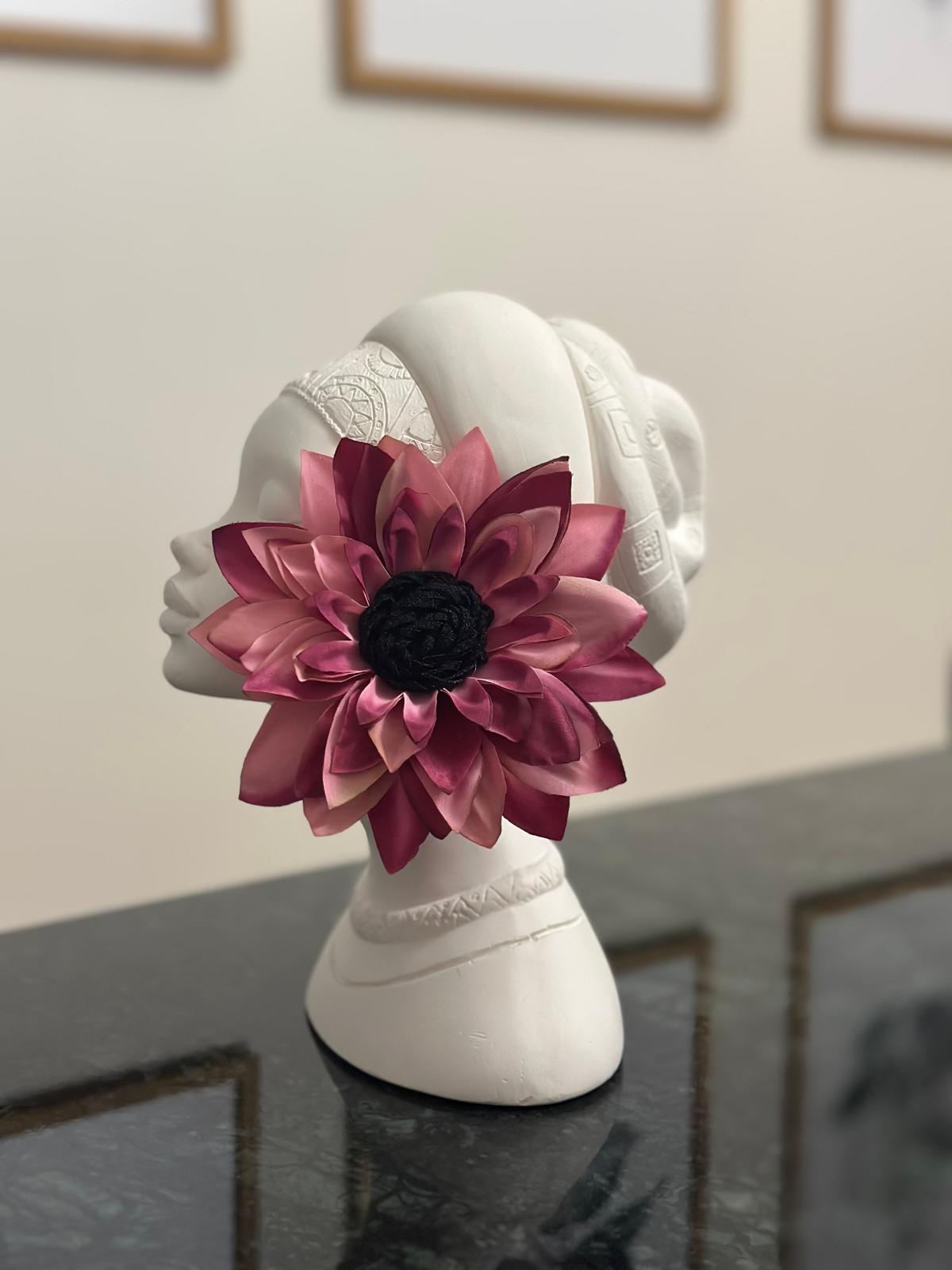 Büyük Çiçek Küpe Pembe Tonlarda