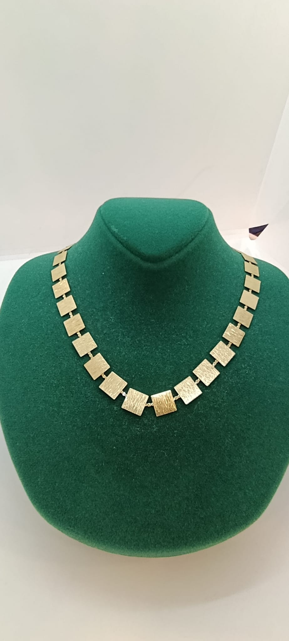 Gold Rengi  Kare Pul Kolye