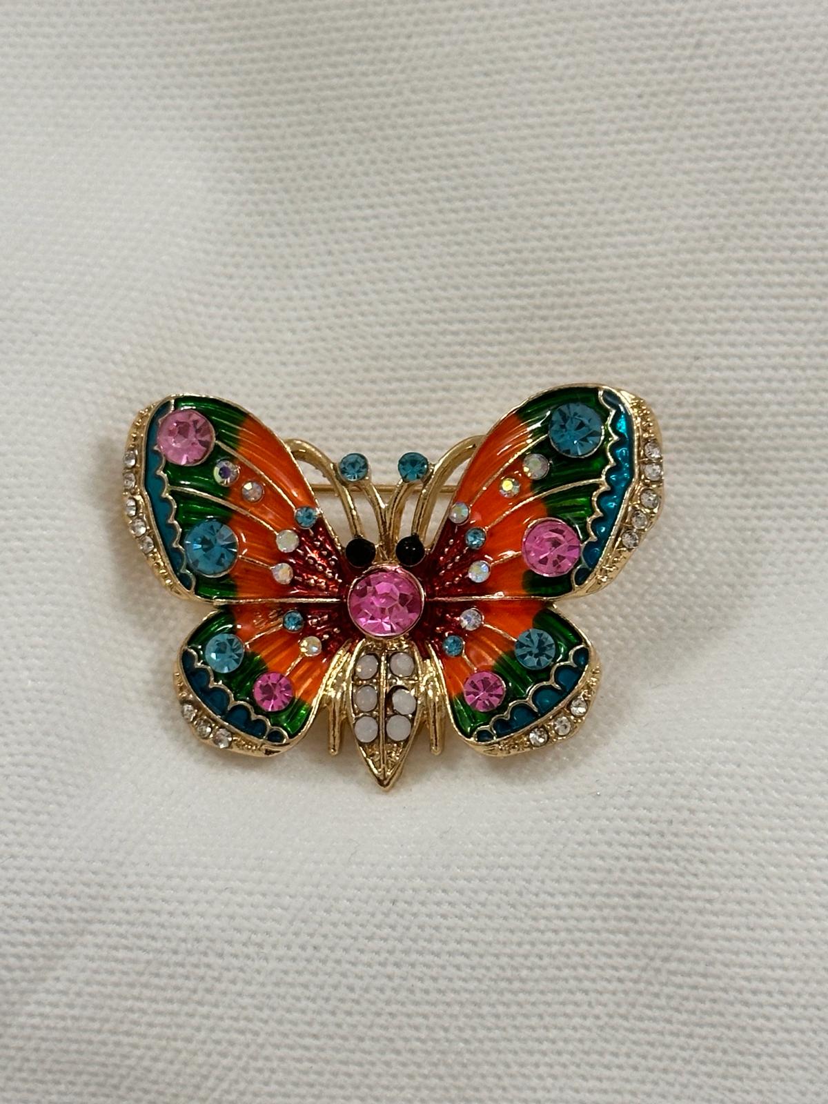Renkli Kelebek Broş