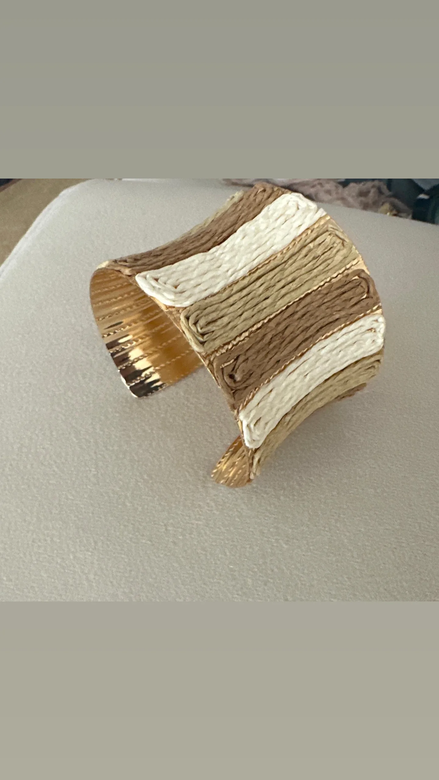 Hasır Krem Kahve Kelepçe