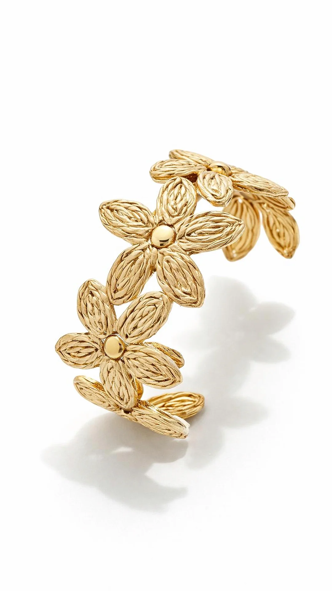 Hasır Çiçekli Kelepçe Kahve